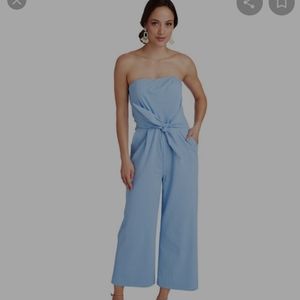 Vineyard Vines seersucker jumpsuit hydrangea blue size 12 NWT  💙